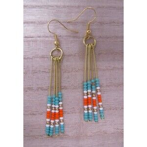 Earrings Long Beaded